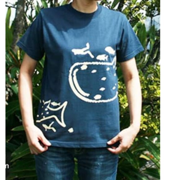 NEW Jam Market Graphic Tee Wrap Around Front Back Whale Shark Tee Top Shirt YL - Picture 3 of 4
